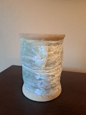 Anthropologie 1.5 inch Velvet Ribbon; 10 Yards. Pearly Light Green